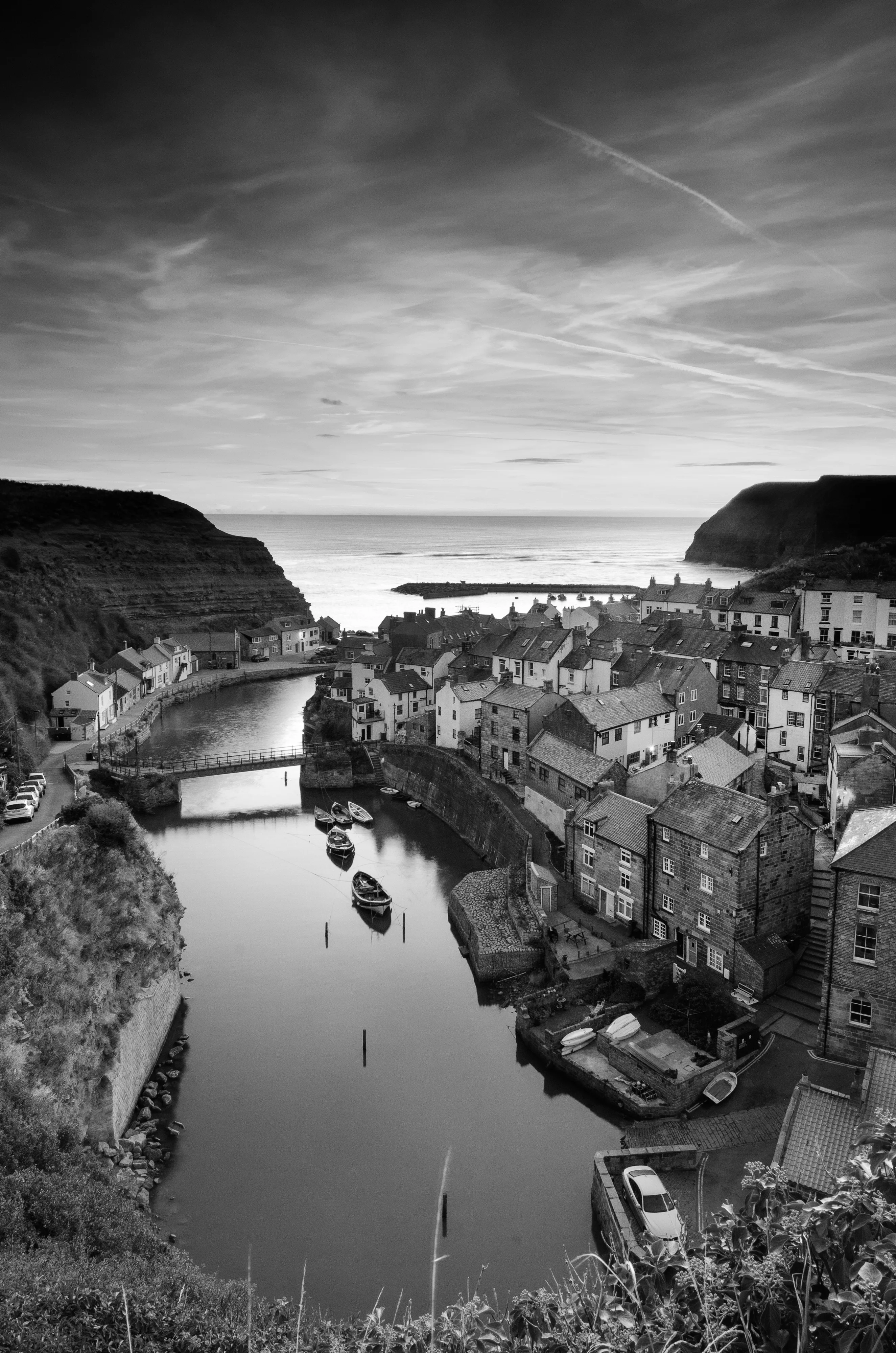 Staithes at sunset